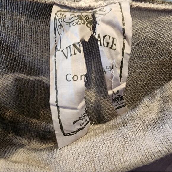 New Vintage Concepts Gray Cowl Neck Marble Silk Print Tunic Top Size M - Picture 3 of 12